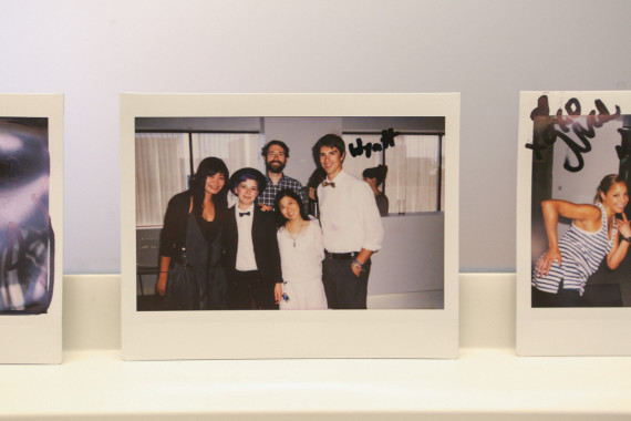 A photo of a photo of part of the UX team