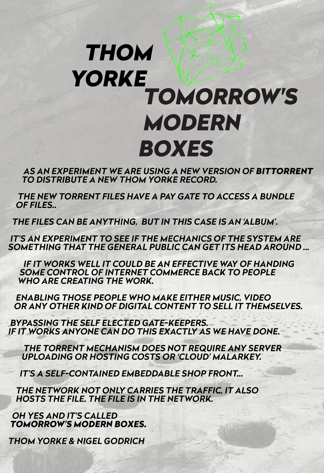 bittorrent bundle, thom yorke, tomorrows modern boxes